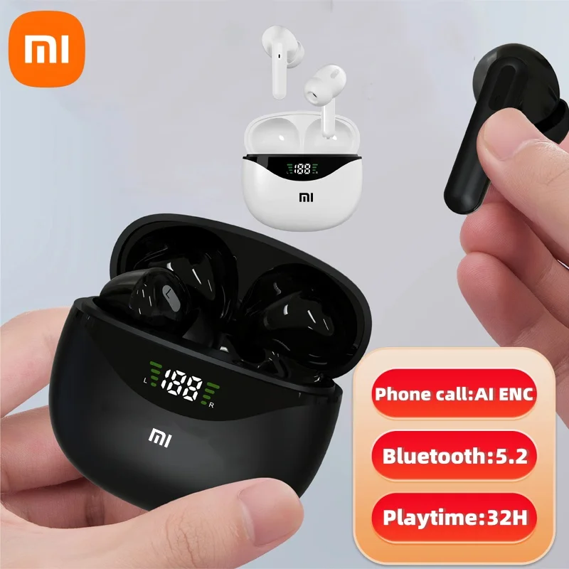 Xiaomi Wireless Bluetooth Earphones TWS Sports Headphones in Ear Earbuds Dual Mic Headset Noise Reduction Earphones LED Display
Xiaomi Wireless Bluetooth Earphones TWS Sports Headphones in Ear Earbuds Dual Mic Headset Noise Reduction Earphones LED Display