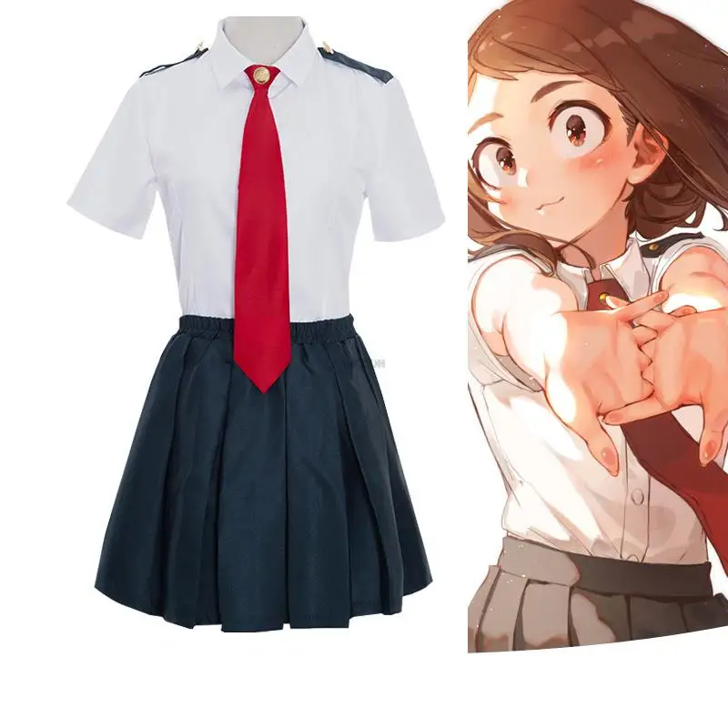 

Костюм для косплея моя геройская академия, униформа Midoriya Izuku Bakugou Katsuki Ochaco Uraraka, школьный комплект, костюм аниме, униформа