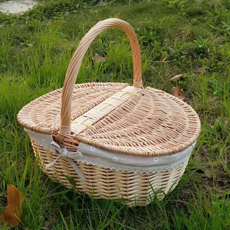 Large Capacity Picnic Basket With Lid Wicker Bamboo Woven Easter Household Fruit Storage Snack Container Outdoor Wicker Basket
Large Capacity Picnic Basket With Lid Wicker Bamboo Woven Easter Household Fruit Storage Snack Container Outdoor Wicker Basket