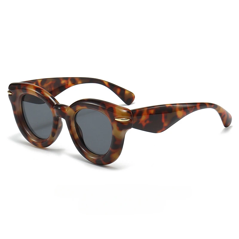 

Y2K Women Fashion Oval Candy Color Sunglasses Retro Rivets Men Brand Designer Trending Punk Round Sun Glasses Shades UV400