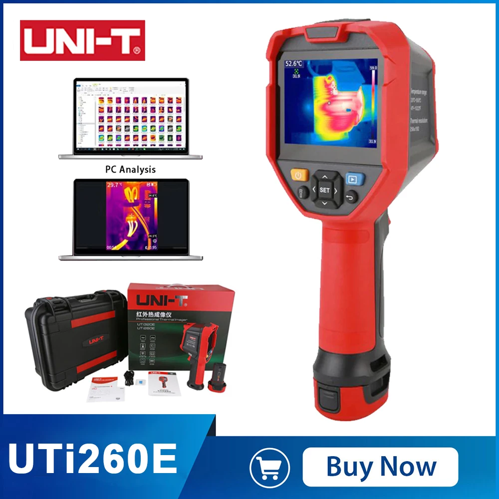 

UNI-T UTi260E Thermal Imager Resolution 256x192 25Hz Infrared Camera for PCB Circuit Hot Leakage Floor Heating Testing