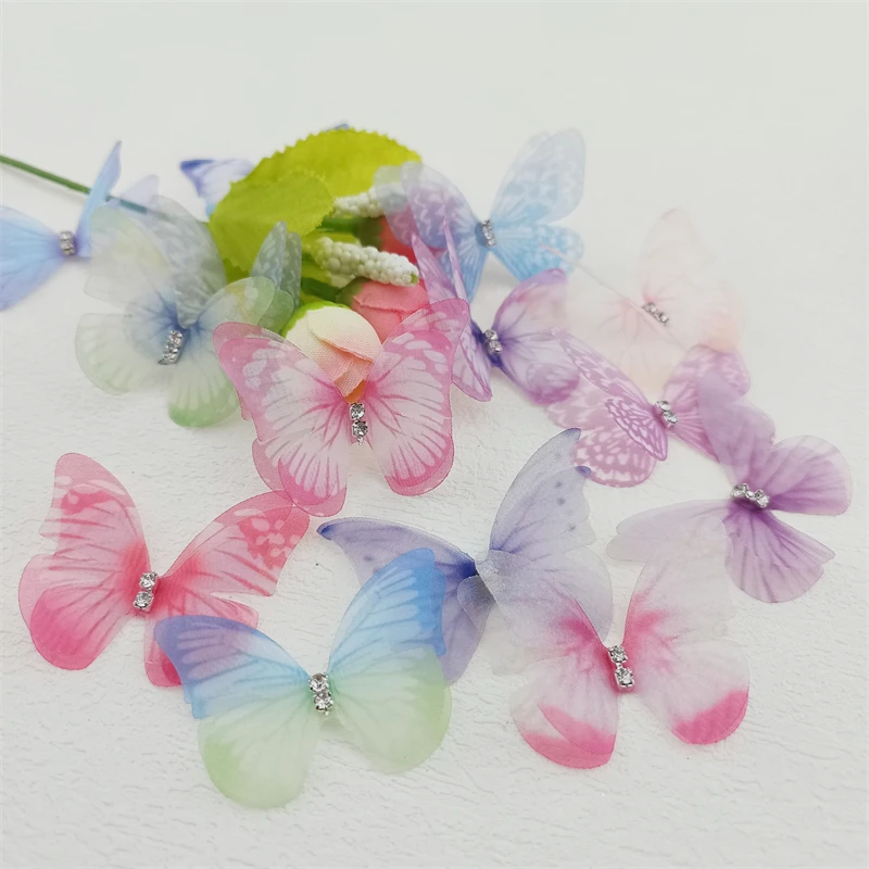100Pcs/Lot 4.5-5Cm Two Layer Butterfly Patches Appliques For Clothes Hat Shoes Sewing Supplies DIY Headwear Clips Accessories
100Pcs/Lot 4.5-5Cm Two Layer Butterfly Patches Appliques For Clothes Hat Shoes Sewing Supplies DIY Headwear Clips Accessories