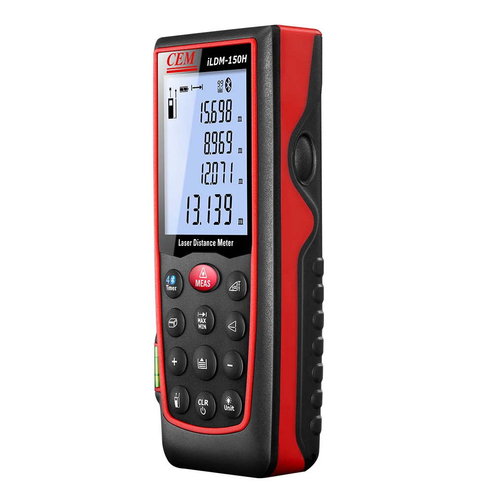 CEM iLDM-150H Professional Large LCD Backlight Display Digital Laser Distance Meter 150m Laser Rangefinder
CEM iLDM-150H Professional Large LCD Backlight Display Digital Laser Distance Meter 150m Laser Rangefinder