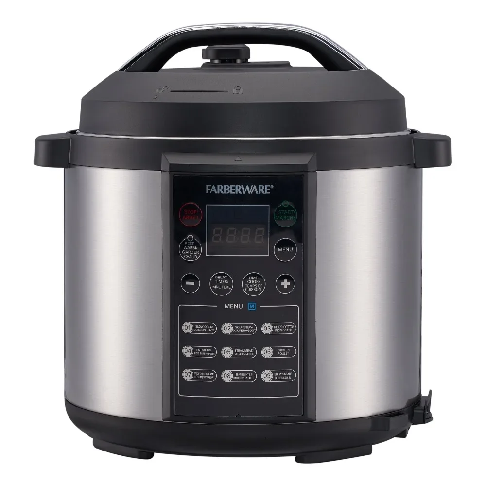 Programmable rice cooker with 9 preset buttons, LED display screen, and internal cooking pot that can be cleaned by dishwasher
Programmable rice cooker with 9 preset buttons, LED display screen, and internal cooking pot that can be cleaned by dishwasher
