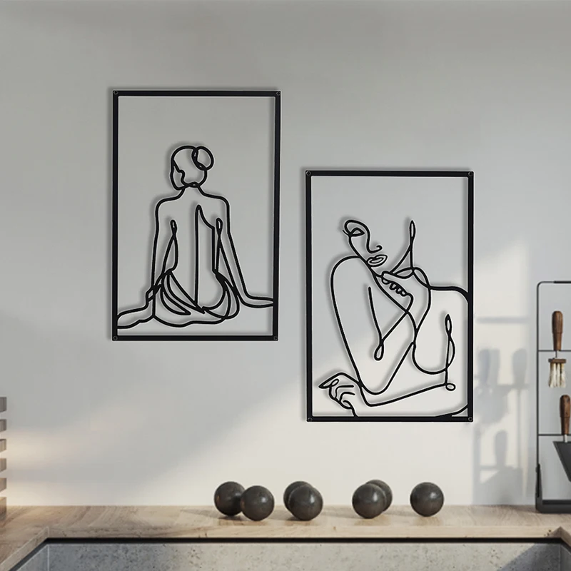 Modern Simple Abstract female Line Decoration background Wall living Room Wall Decoration hanging painting Metal material
Modern Simple Abstract female Line Decoration background Wall living Room Wall Decoration hanging painting Metal material