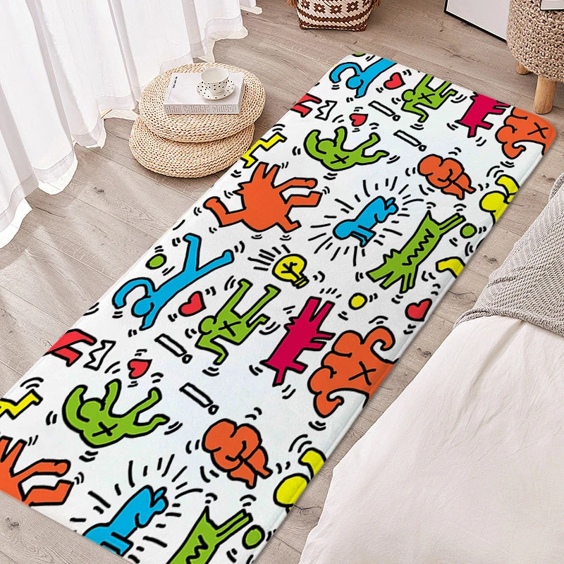 Bathroom Mat K-Keith Harings Veranda Floor Rugs Custom Entrance Door Doormat Kitchen Sleeping Room Carpet Modern Home Decoration
Bathroom Mat K-Keith Harings Veranda Floor Rugs Custom Entrance Door Doormat Kitchen Sleeping Room Carpet Modern Home Decoration