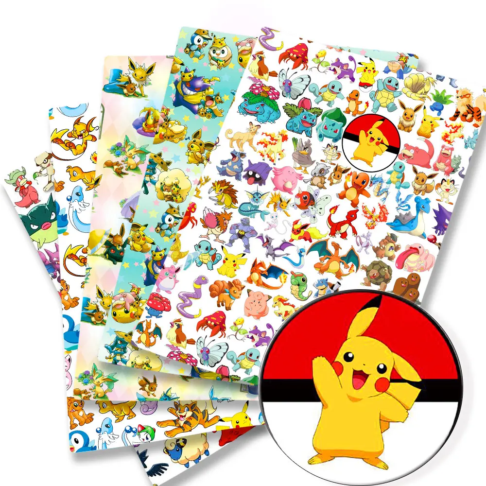 

Pokemon Cartoon Fabric140*50cm Handmade Sewing Patchwork Quilting Baby Dress Home Sheet Printed Fabric Fabric Sewing Kids Fabric