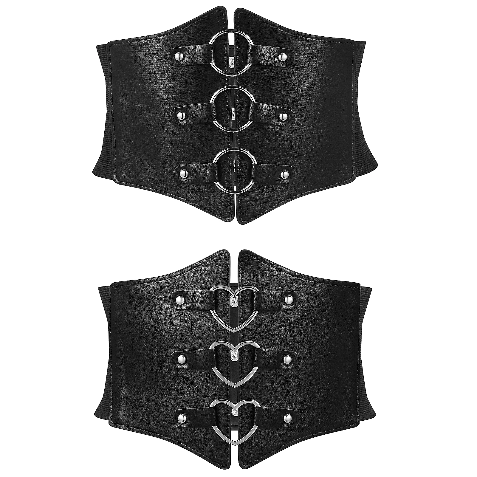 

2 Pcs Dress Waist Bands Corset Cinch Belt For Women High Wide Waistband Miss