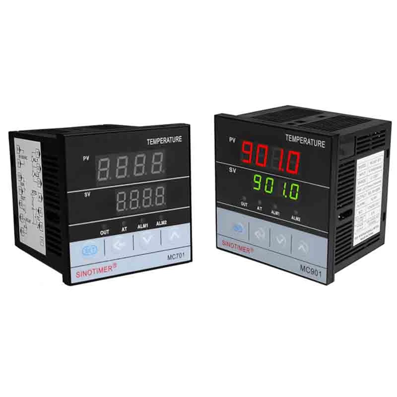 Цифровой регулятор температуры SINOTIMER 2 Set, водонепроницаемый ПИД-регулятор температуры типа K, PT100 датчик, Входное реле, выход SSR, MC901 и MC701
Цифровой регулятор температуры SINOTIMER 2 Set, водонепроницаемый ПИД-регулятор температуры типа K, PT100 датчик, Входное реле, выход SSR, MC901 и MC701