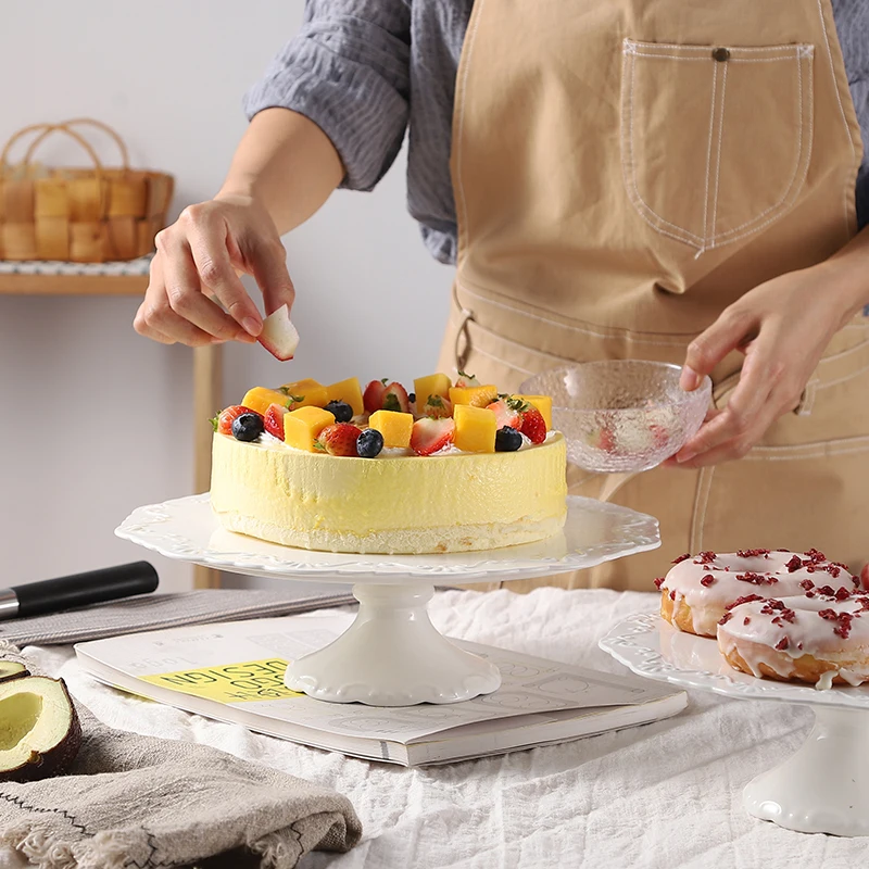 White Ceramic Round Tall Tray 30cm Dessert Fruit Display Tray Solid Color Storage Tray Wedding Birthday Cake Stand/houseware
White Ceramic Round Tall Tray 30cm Dessert Fruit Display Tray Solid Color Storage Tray Wedding Birthday Cake Stand/houseware