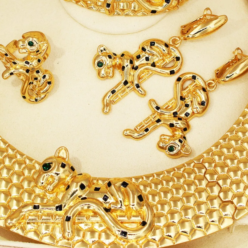 Gold Plated Big Jewelry Set Animal Leopard Choker Necklace Bracelet Earring Ring Set Wedding Party Gift 4 Mallzona S47302b43bfe043d794c86a8d971a82315 Gold Plated Big Jewelry Set Animal Leopard Choker Necklace Bracelet Earring Ring Set Wedding Party Gift Mallzona