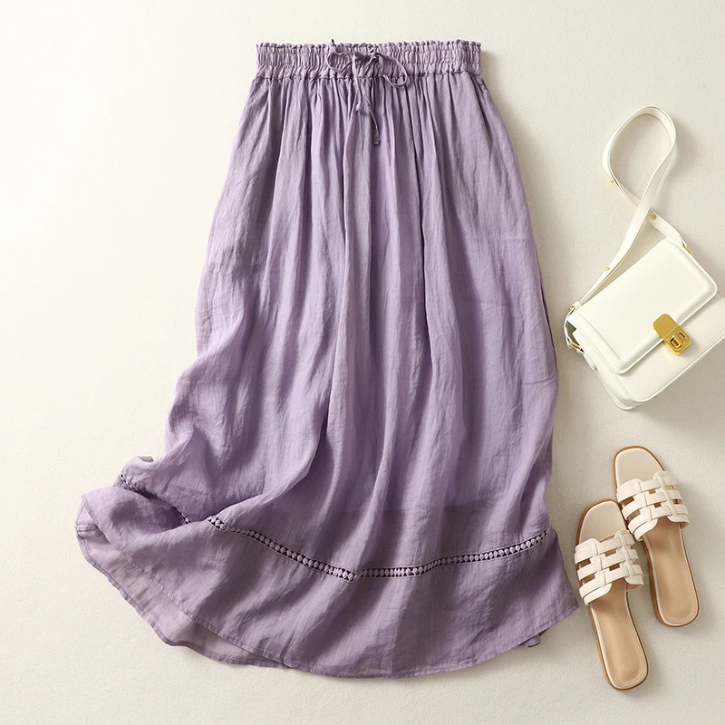 Limiguyue Lining Ramie Long Skirt Women Elastic Waist A-Line Big Swing Lace Patchwork Summer Skirt Drawstring All Match U796
Limiguyue Lining Ramie Long Skirt Women Elastic Waist A-Line Big Swing Lace Patchwork Summer Skirt Drawstring All Match U796