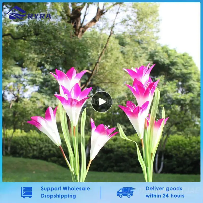 Solar Lily Flower Light Outdoor RGB Color Garden Flower Decorative Lamp Waterproof Landscape Lamp Lawn Lamp Home Decorative
Solar Lily Flower Light Outdoor RGB Color Garden Flower Decorative Lamp Waterproof Landscape Lamp Lawn Lamp Home Decorative