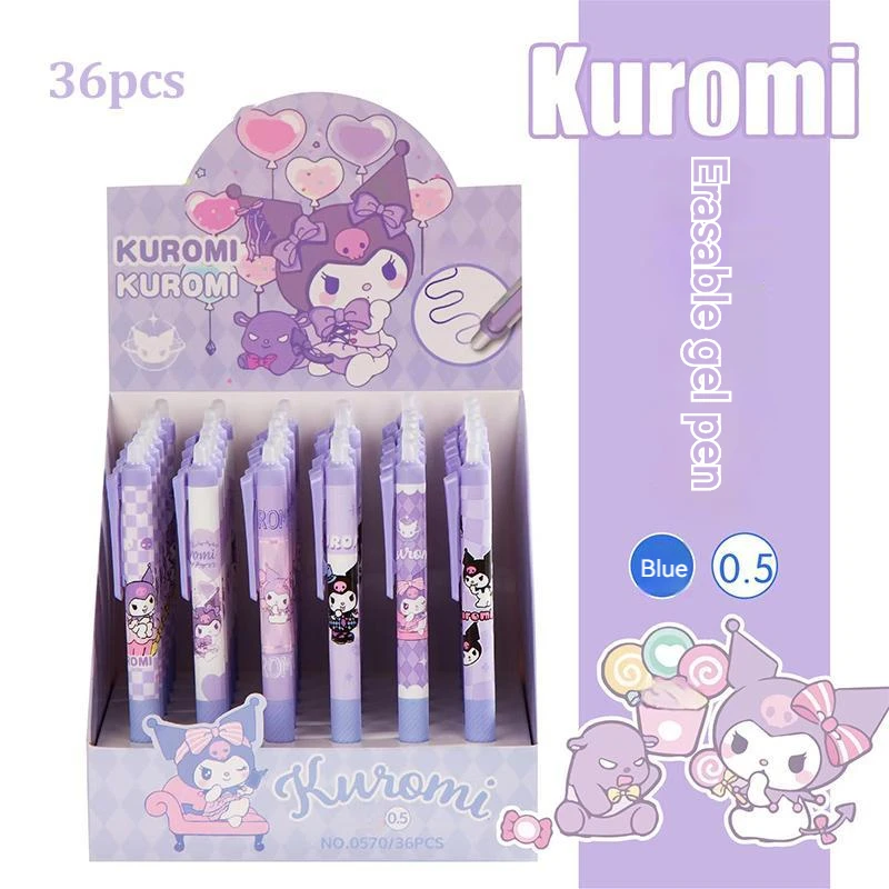 36 шт. мультяшная ручка Sanrio Kuromi стираемая ручка для учеников Канцтовары для письма офисные канцелярские принадлежности Канцтовары подарок
36 шт. мультяшная ручка Sanrio Kuromi стираемая ручка для учеников Канцтовары для письма офисные канцелярские принадлежности Канцтовары подарок