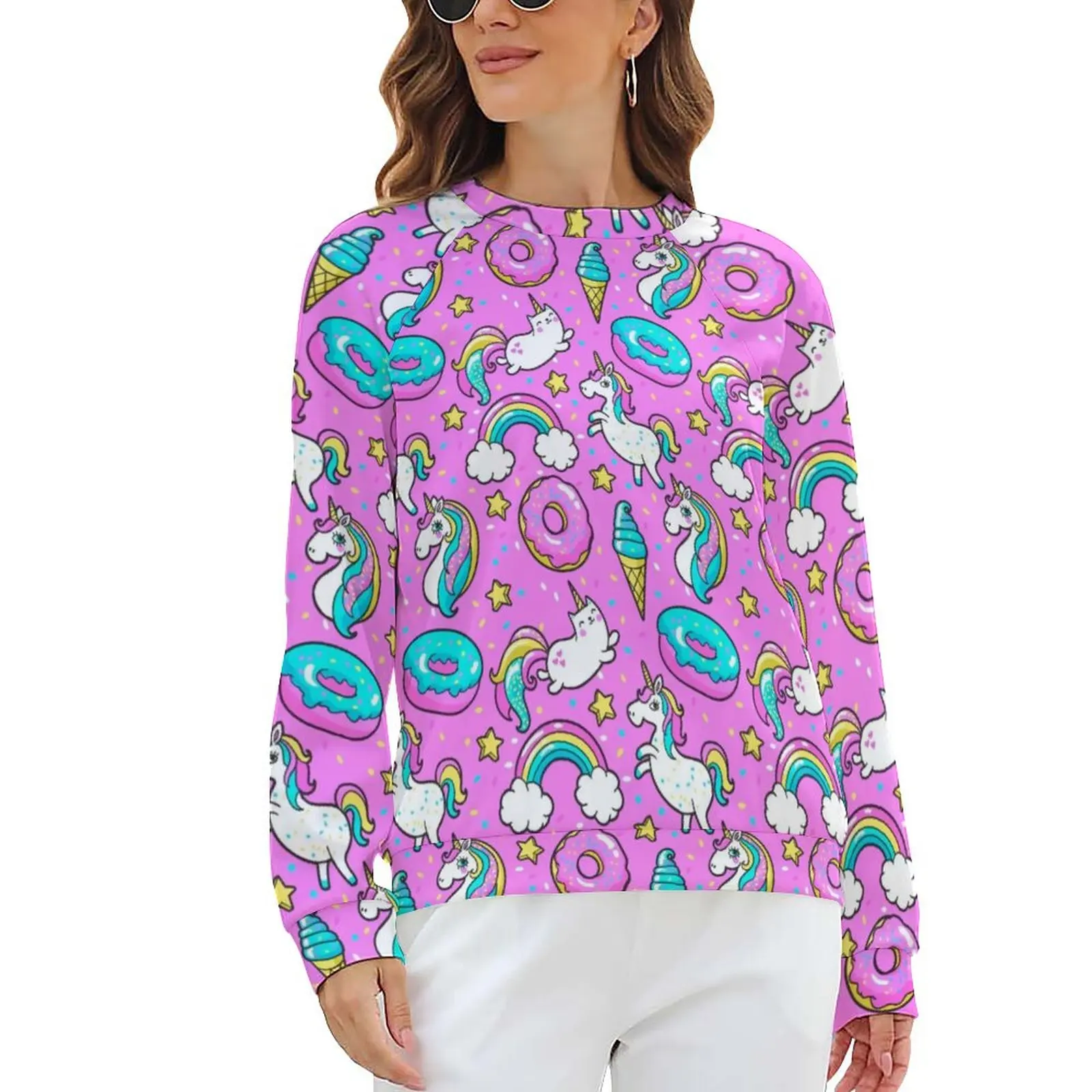 Cute Doughnut Hoodies Lady Long Sleeve Rainbow UnicornIce Cream Trendy Casual Hoodie Street Wear Oversized Graphic Sweatshirts
Cute Doughnut Hoodies Lady Long Sleeve Rainbow UnicornIce Cream Trendy Casual Hoodie Street Wear Oversized Graphic Sweatshirts