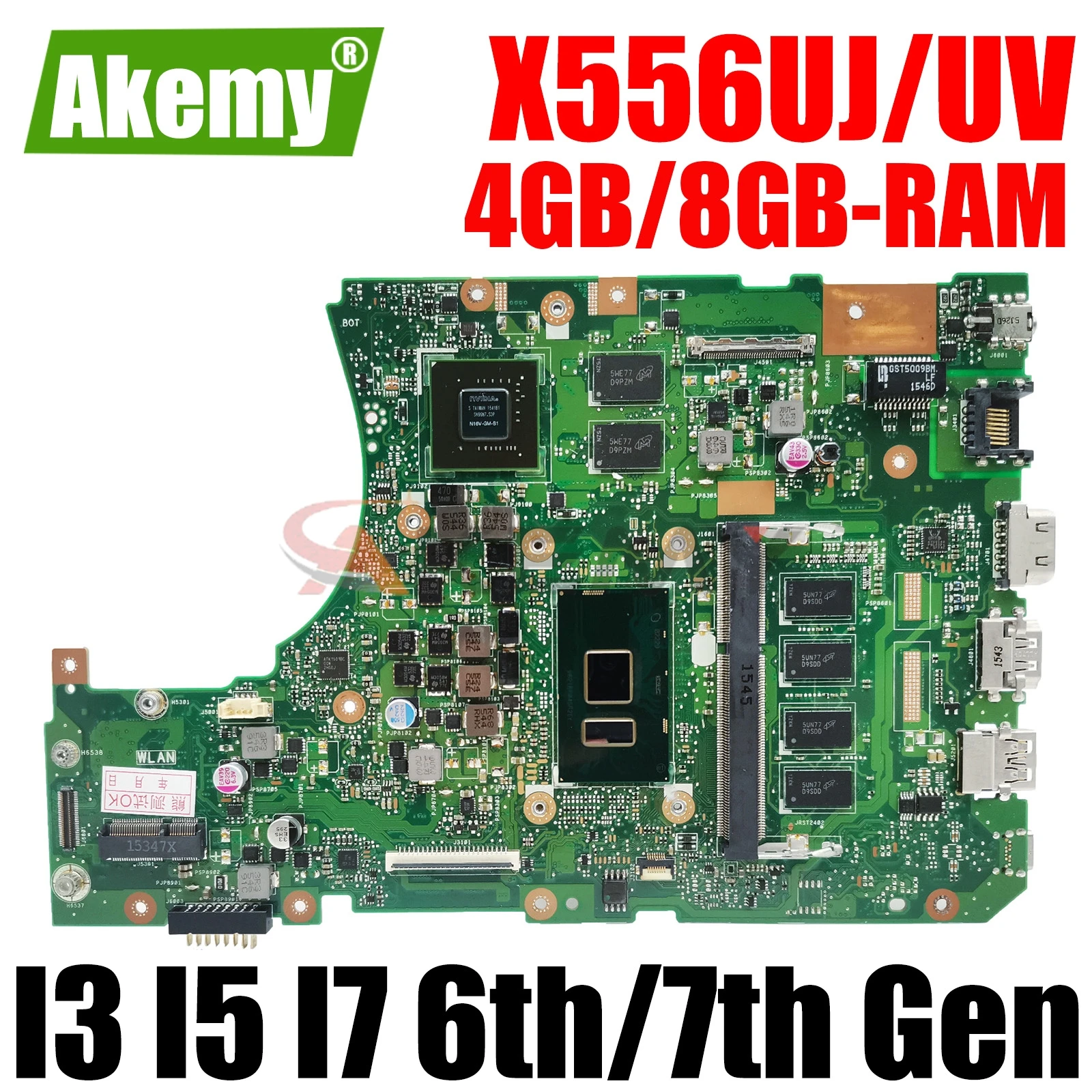 

X556UV Материнская плата ASUS X556UJ X556UQ X556URK X556UQK X556UF X556U A556U материнская плата для ноутбука I3 I5 I7 GT930M GT940M 930MX 940MX