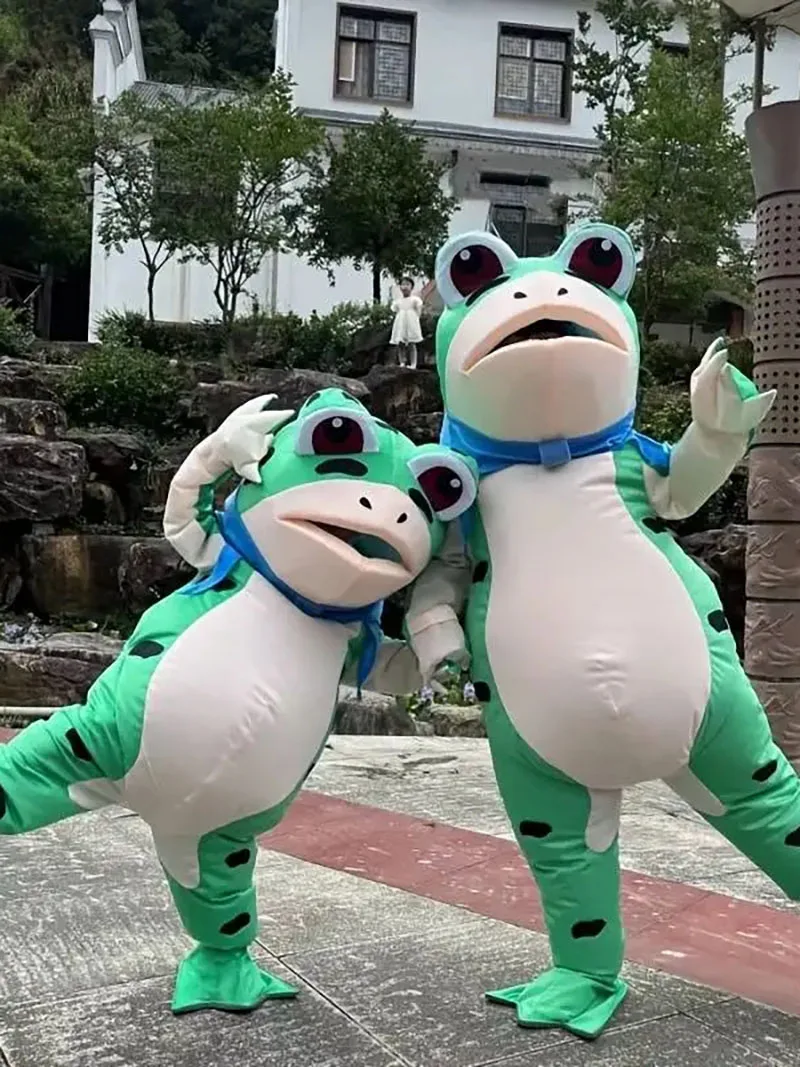 

New Inflatable Frog Mascot Costume Halloween Christmas Birthday Party Cosplay Animation Props Performance Costumes