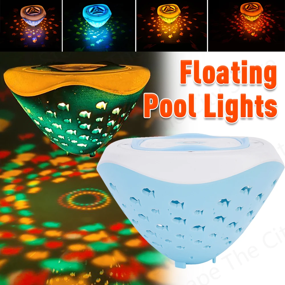Floating Pool Lights Fish Pattern Colorful Underwater Lights 4 Colors Changing Led Lights Battery Operated for Disco Pool Party
Floating Pool Lights Fish Pattern Colorful Underwater Lights 4 Colors Changing Led Lights Battery Operated for Disco Pool Party