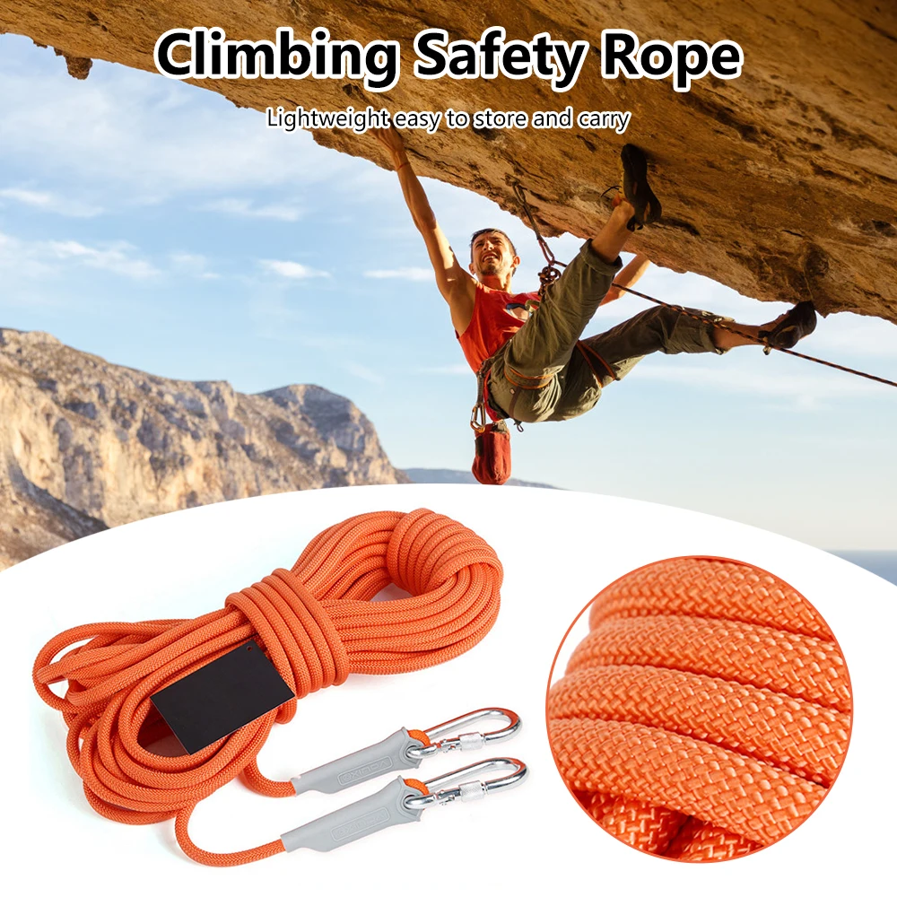 

Outdoor Rock Climbing Rope 10M/15M/20M/30M Emergency Rope 10mm Diameter Hiking Climbing Safety Rope Outdoor Auxiliary Rope Cord