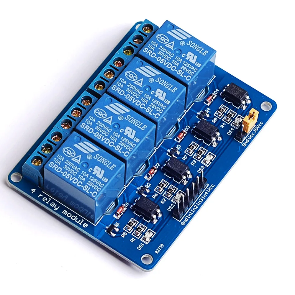 

VONETS 5V 4 Channel 4-Channel Relay Module Shield Board for Arduino ARM PIC AVR DSP Electronic 10A Accessories Gadgets
