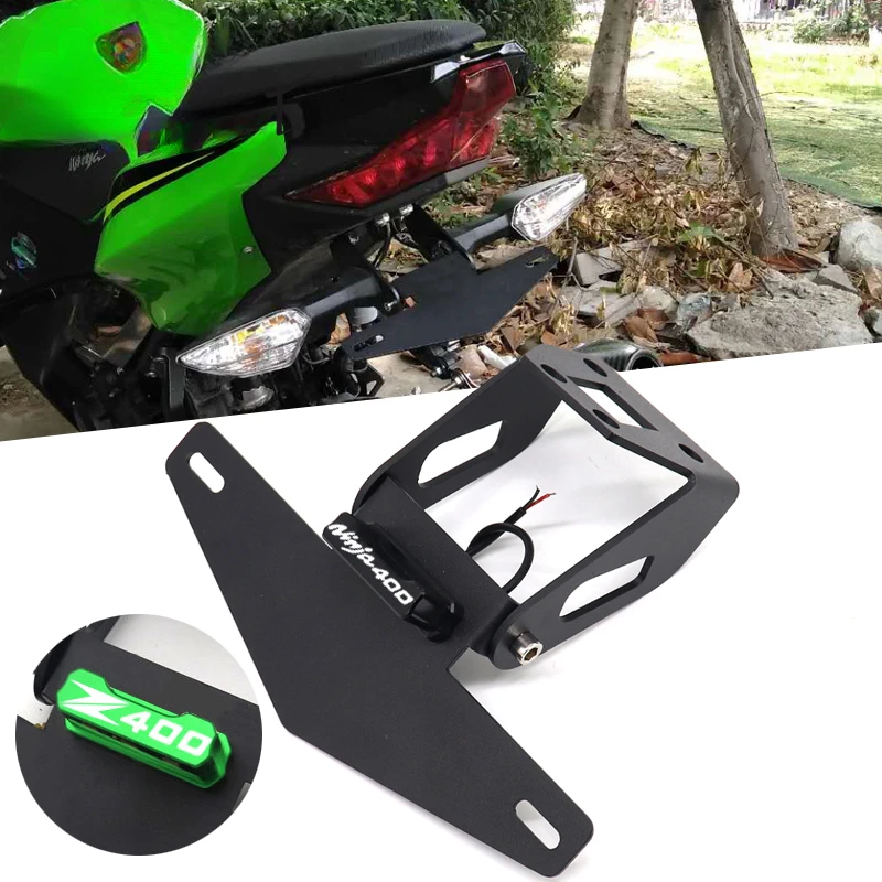 Motorcycle License Plate Holder Mount Bracketwith LED Indicator Accessories For Kawasaki Z400 NINJA400 2018-2023
Motorcycle License Plate Holder Mount Bracketwith LED Indicator Accessories For Kawasaki Z400 NINJA400 2018-2023