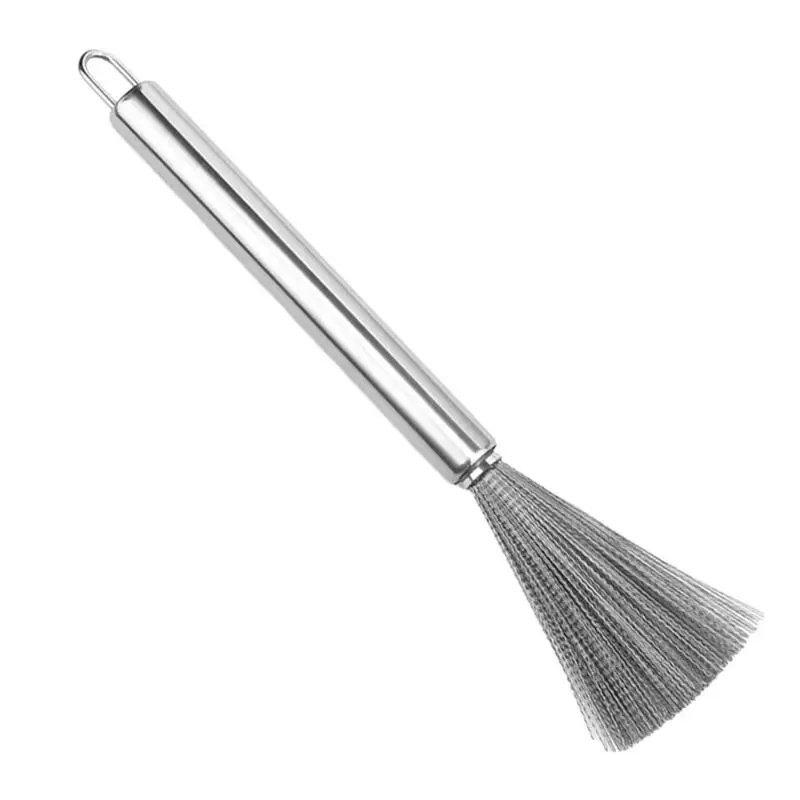 

Pot Scrub Brush Stainless Steel Scrubber For Pots And Pans Flexible Metal Cleaning Brushes Dishwashing Kitchen Cleaning Tool