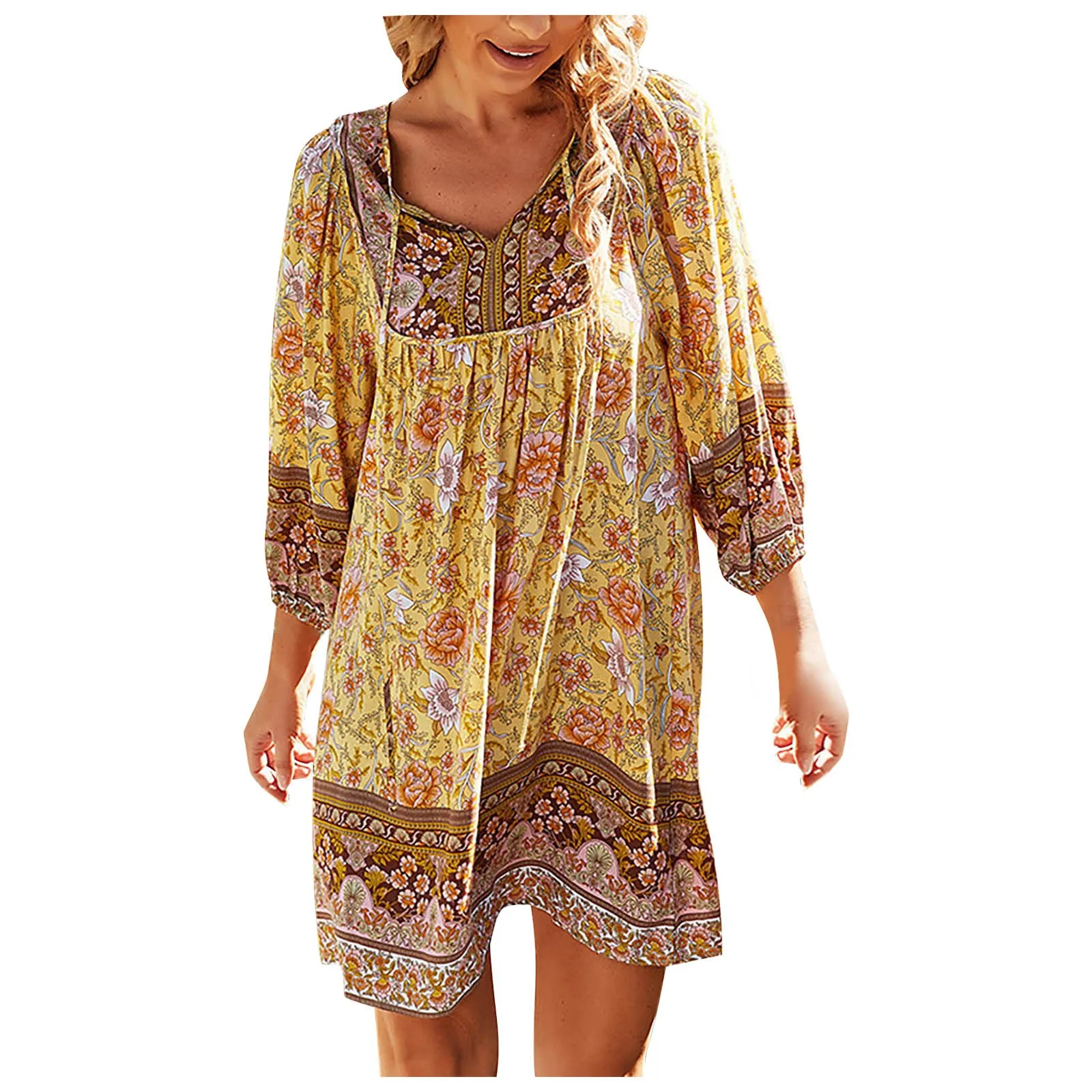 Summer Dress Women's Summer Vintage Dress Loose Print Resort Bohemian Dress Robe Mujer Vestidos сарафан женский
Summer Dress Women's Summer Vintage Dress Loose Print Resort Bohemian Dress Robe Mujer Vestidos сарафан женский