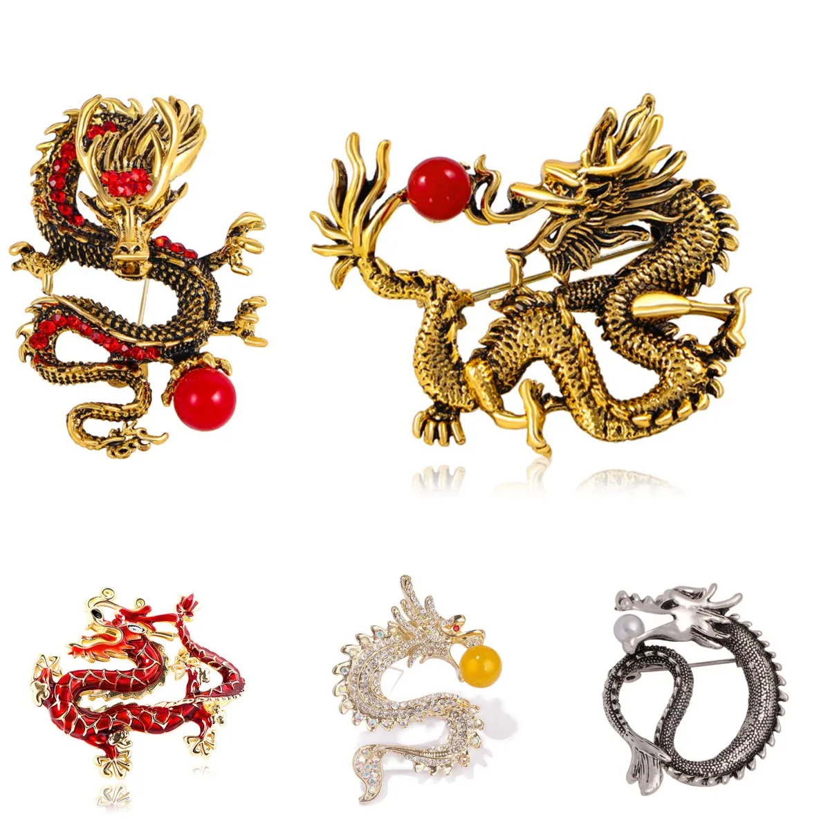 Chinese Style Enamel Dragon Totem Brooches For Women Men 2024 Zodiac Dragon Pins New Year Clothes Vintage Jewelry Birthday Gifts
Chinese Style Enamel Dragon Totem Brooches For Women Men 2024 Zodiac Dragon Pins New Year Clothes Vintage Jewelry Birthday Gifts