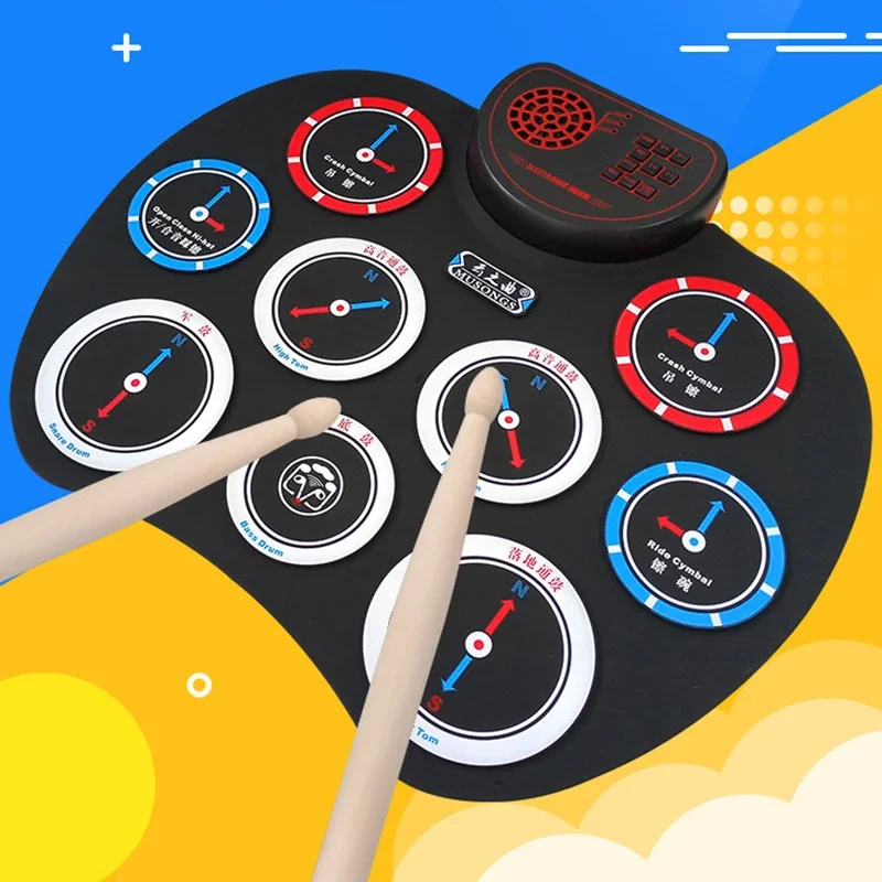 

Music Electronic Drums Adults Trigger Percussion Practice Pad Portable Digital Drum Kids Pad Practica Bateria Electronics