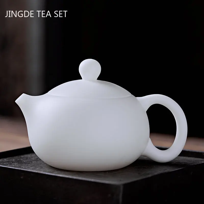 

Handmade Ceramic Xishi Teapot Dehua Sheep Fat Jade White Porcelain Tea Pot Household Filter Beauty Tea Infuser Chinese Teaware