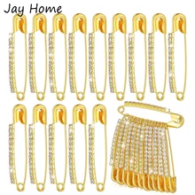 10pcs Rhinestone Safety Pins Brooches Sweater Shawl Clips Faux Crystal Brooches Shiny Brooch Pins for Skirts Sweater Scarf