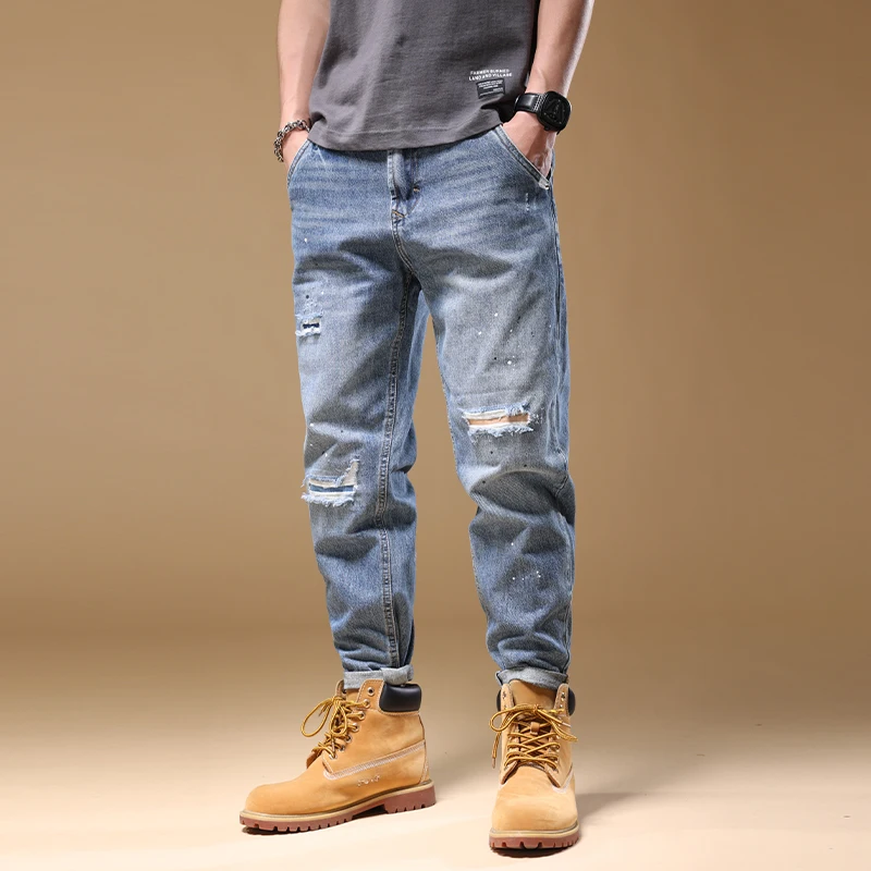 2022 New Fashion Jeans Men Ripped Skinny Hole Jeans Trousers Stretch Slim Denim Pants Hip Hop Casual Jeans Trousers for Men Z46
2022 New Fashion Jeans Men Ripped Skinny Hole Jeans Trousers Stretch Slim Denim Pants Hip Hop Casual Jeans Trousers for Men Z46