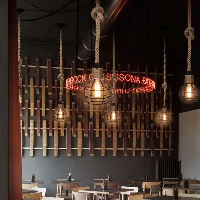 Retro Vintage Hemp Rope Pendant Light American Industrial Hanging Lamps Creative Loft Country Style Ceiling Lamps E27 LED Edison
Retro Vintage Hemp Rope Pendant Light American Industrial Hanging Lamps Creative Loft Country Style Ceiling Lamps E27 LED Edison