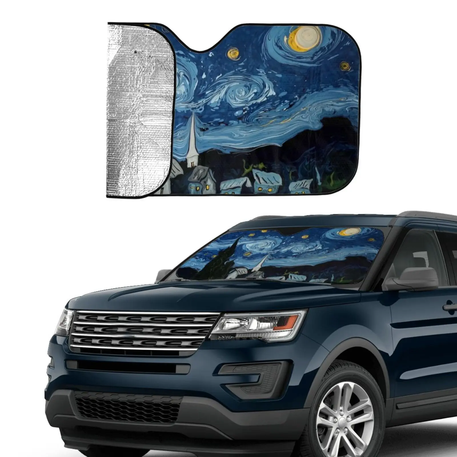 Van Gogh The Starry Night Custom Print Car Windshield Sunshade Universal Fits Most Cars Accessories for SUV Van Vehicle
Van Gogh The Starry Night Custom Print Car Windshield Sunshade Universal Fits Most Cars Accessories for SUV Van Vehicle