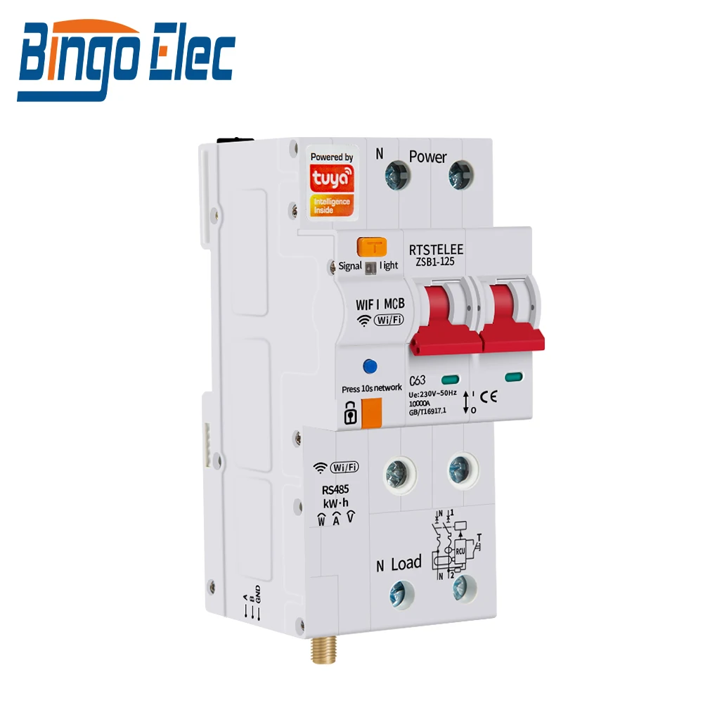 Bingoelce 2022 New Arrivals Tuya Smart Breaker Smart Switch Tuya APP WIFI Circuit Breaker With Metering
Bingoelce 2022 New Arrivals Tuya Smart Breaker Smart Switch Tuya APP WIFI Circuit Breaker With Metering