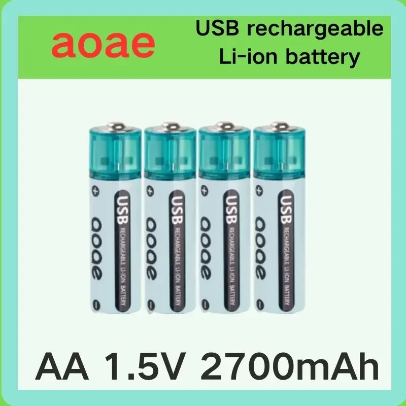 Latest high-capacity 1.5V aa rechargeable battery 2700mAh USB lithium battery remote control mouse small fan electric toy
Latest high-capacity 1.5V aa rechargeable battery 2700mAh USB lithium battery remote control mouse small fan electric toy