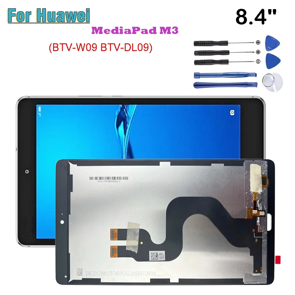 

8.4" AAA+ For Huawei MediaPad M3 BTV-W09 BTV-DL09 LCD Display Touch Screen Digitizer Glass Assembly Repair Parts