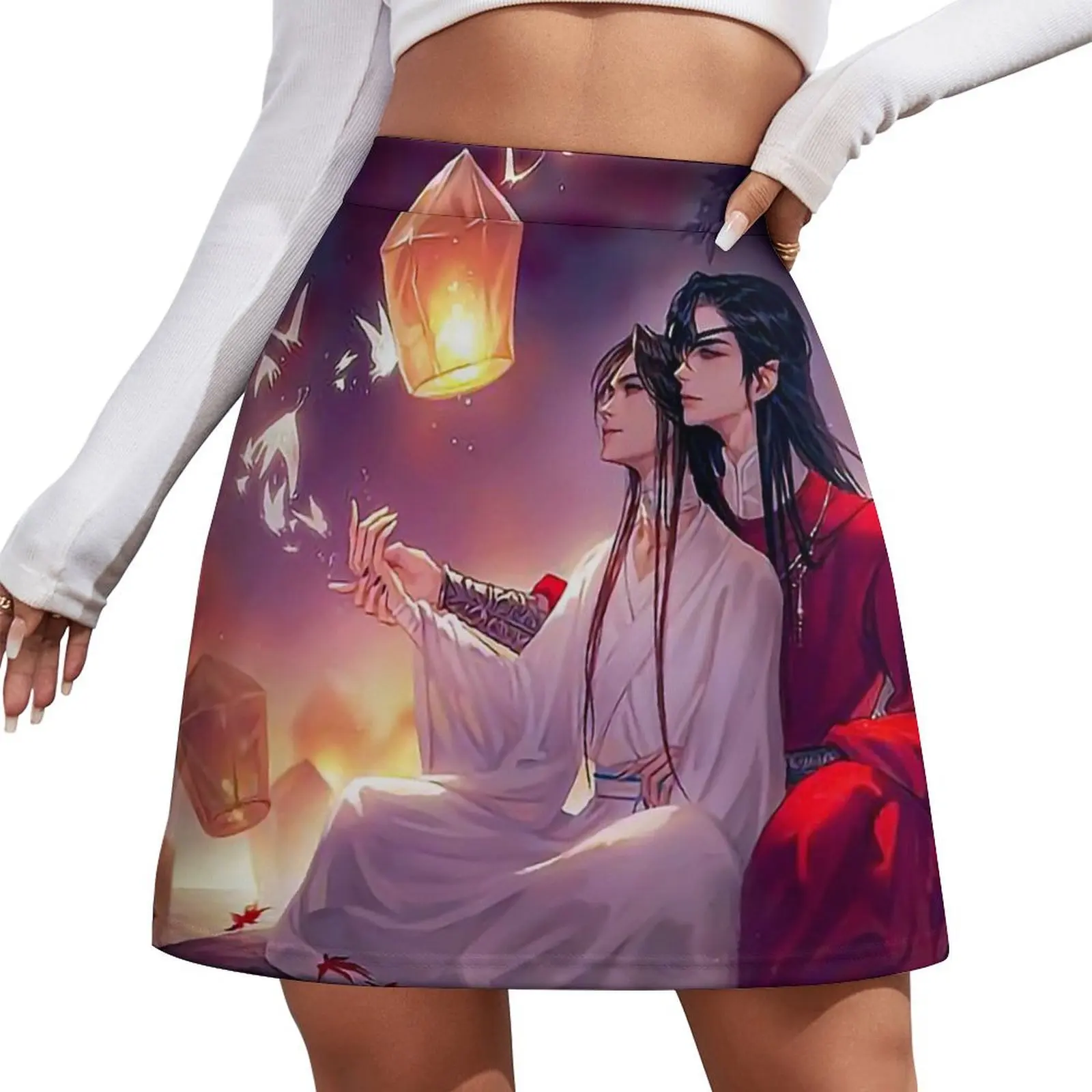 

Blessing Official from heaven Butterflies and lanterns Mini Skirt Women's skirts womans clothing