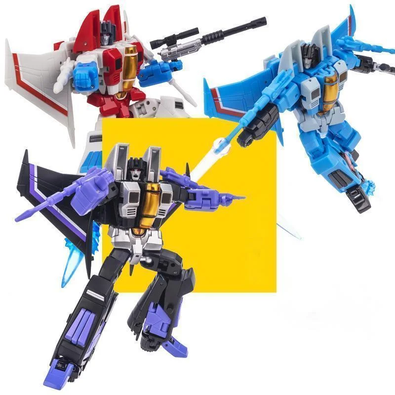 3pc Set Transformationed Toys Starscream Thundercracker Skywarp Plane Anime Action Figure Collection Model Deformation Robot |