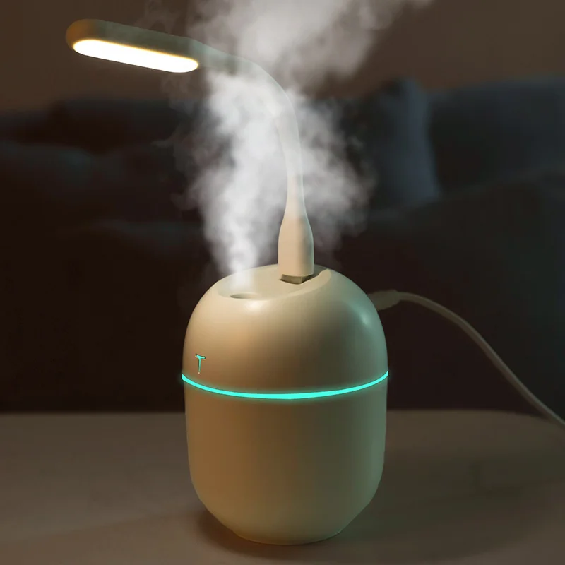 Фото Миниатюрный увлажнитель воздуха со светодиодный Ной лампой USB-вентилятор