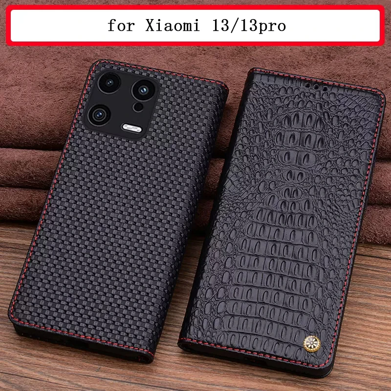 Original Genuine Leater Flip Case for Xiaommi Mi 13 Pro Crocodile Fashion Phone Cover Mi13 Grids Litchi Pattern Magnetic Book
Original Genuine Leater Flip Case for Xiaommi Mi 13 Pro Crocodile Fashion Phone Cover Mi13 Grids Litchi Pattern Magnetic Book