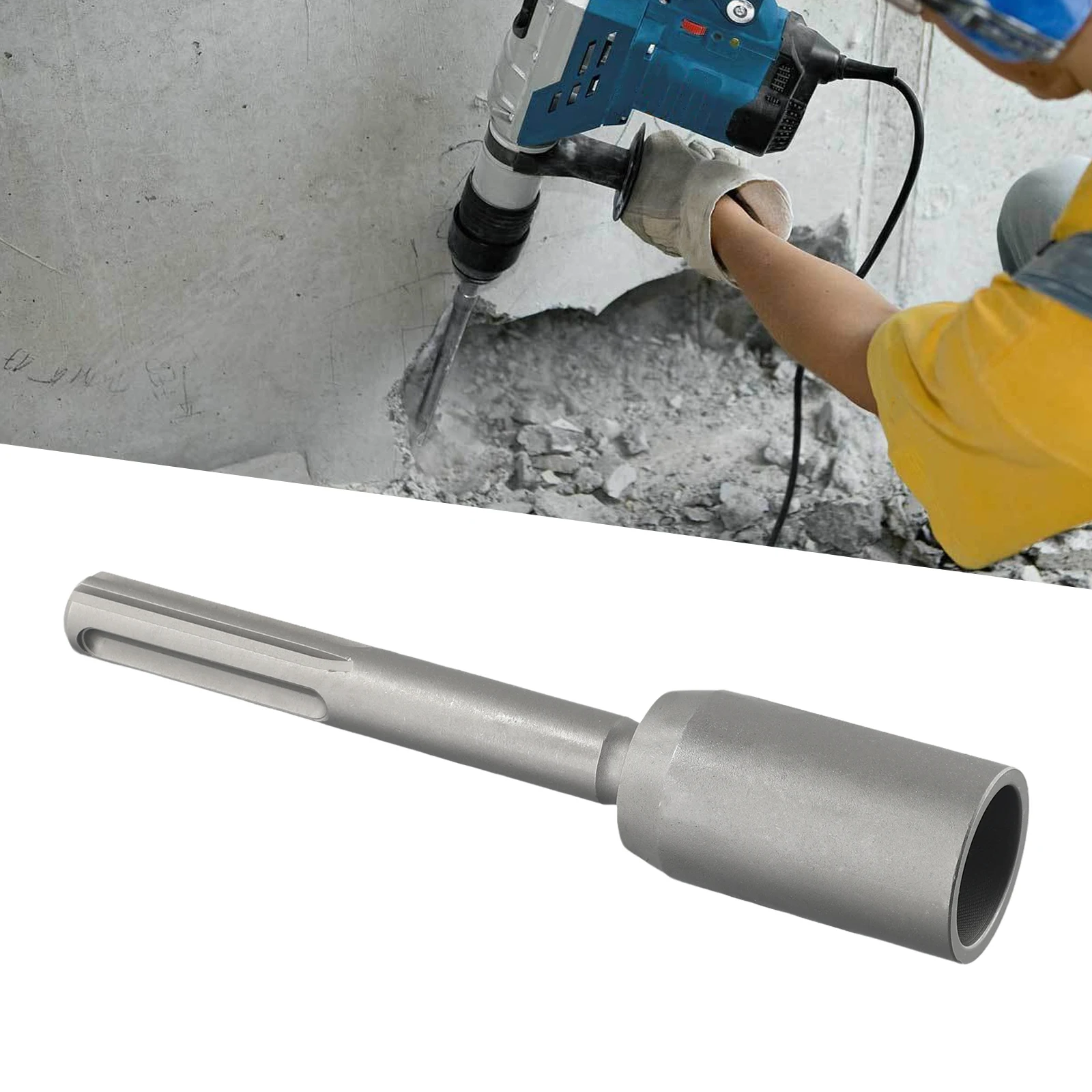 

Driver Ground Rod 1pcs For Driving Hammers Replacement SDS MAX Silver 200mm 30/45/50/60mm Alloy Steel Drill Bits