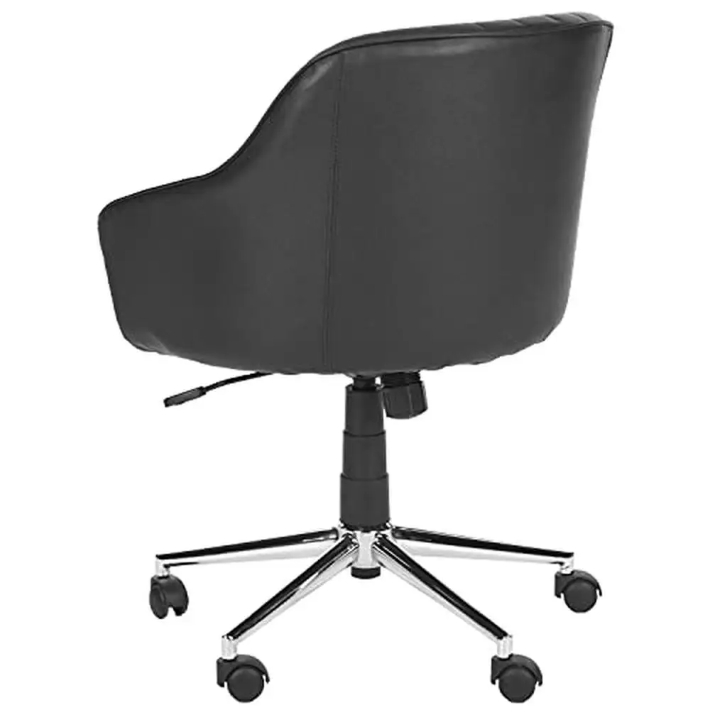 

Настольное кресло из ПВХ с роликами и регулируемой высотой, удобное кресло для дома и офиса в сборе, виниловое сиденье с подлокотниками