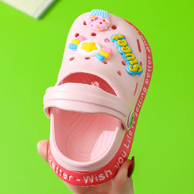 EVA Summer Kids Sandals Hole Children's Shoes Slippers Anti-Skid Cartoon DIY Design Hole Baby Shoes Sandy Beach For Boys Girls EVA Summer Kids Sandals Hole Children's Shoes Slippers Anti-Skid Cartoon DIY Design Hole Baby Shoes Sandy Beach For Boys Girls