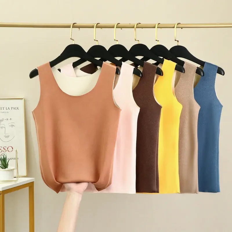 Velvet Thickened Warm Women's Tank Top Solid Color Traceless Strap 2023 Newest Spring and Autumn Underwear Pijama Mujer
Velvet Thickened Warm Women's Tank Top Solid Color Traceless Strap 2023 Newest Spring and Autumn Underwear Pijama Mujer