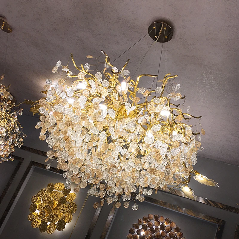 Light luxury living room chandelier crystal lamp creative round dining room lamp villa atmosphere hotel designer bedroom lamp
Light luxury living room chandelier crystal lamp creative round dining room lamp villa atmosphere hotel designer bedroom lamp