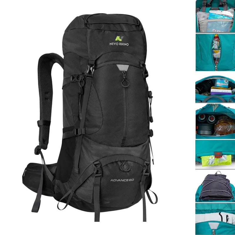 Unisex Outdoor Hiking Backpack, Travel Pack, Sports Bag Pack, Fishing Bag, Climbing, Camping Rucksack for Male and Female, 60L
Unisex Outdoor Hiking Backpack, Travel Pack, Sports Bag Pack, Fishing Bag, Climbing, Camping Rucksack for Male and Female, 60L