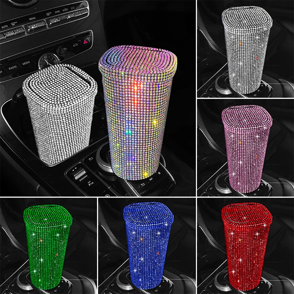 Crystal Rhinestone Auto Car Trash Can Bin Vehicle Garbage Organizer Cars Storage Bucket Pockets Box Bling Diamond Car Accessorie
Crystal Rhinestone Auto Car Trash Can Bin Vehicle Garbage Organizer Cars Storage Bucket Pockets Box Bling Diamond Car Accessorie
