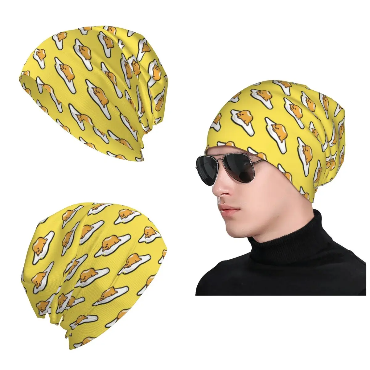 

Funny Food Knit Bonnet Winter Outdoor Soft Warm Caps Embrace Warmth With Casual Scarf Bandana Stretch Headwear Beanie Hat