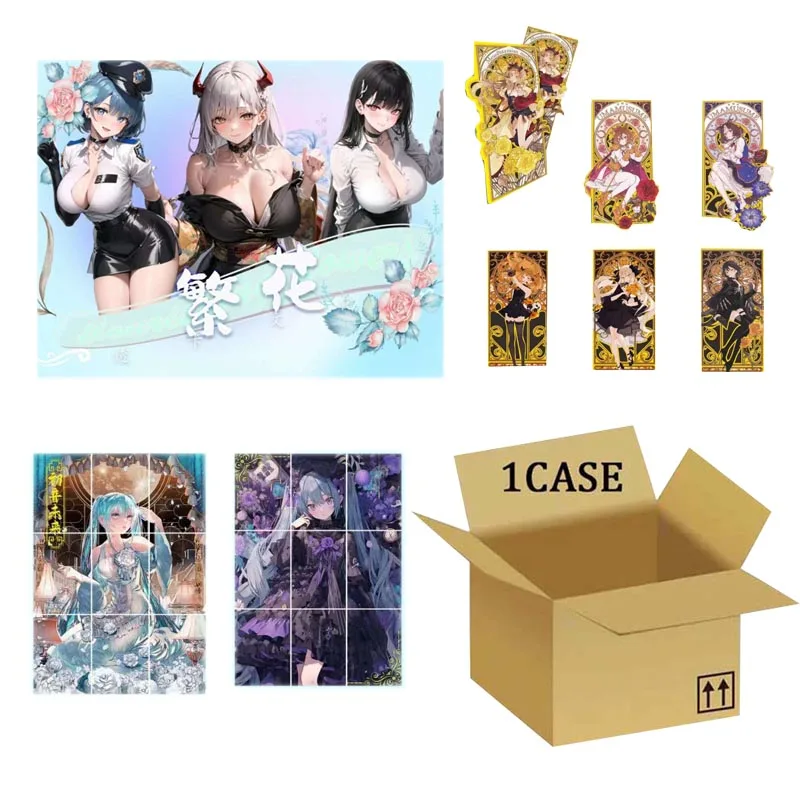 

Wholesales Goddess Story Collection Flower Special Shape Metal Card Trading Anime Playing Acg Cards